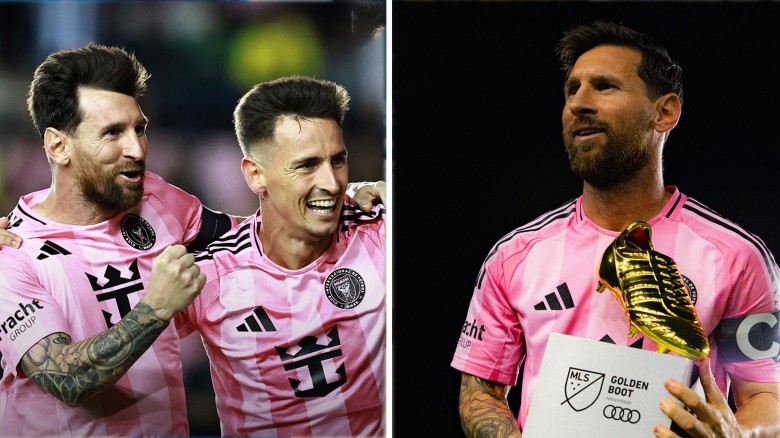 গোল্ডেন বুট জয়ের দিনে হেডে গোল মেসির