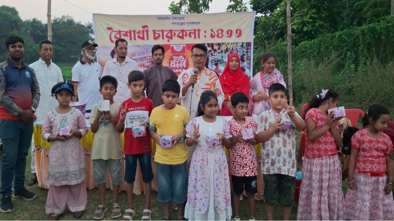 মাগুরায় বৈশাখী চারুকলা উপলক্ষে বর্ণাঢ্য 