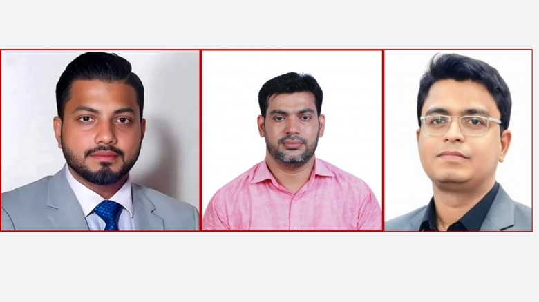 ইশরাক সভাপতি, মন্টি সম্পাদক, আসাদ পারভেজ দপ্তর সম্পাদক