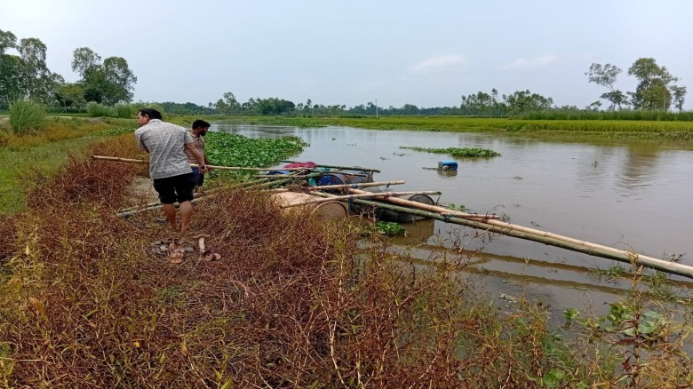 ঘাঘট নদীতে অবৈধ বালু উত্তোলন, জরিমানা ৬০ হাজার টাকা